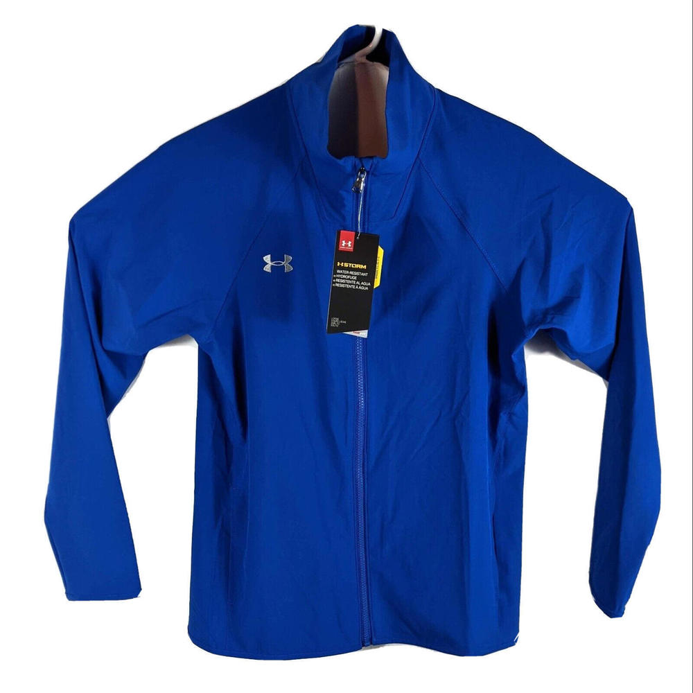 Under Armour Storm Womens Jacket Water Resistant Blue Vented Workout Top 2XL